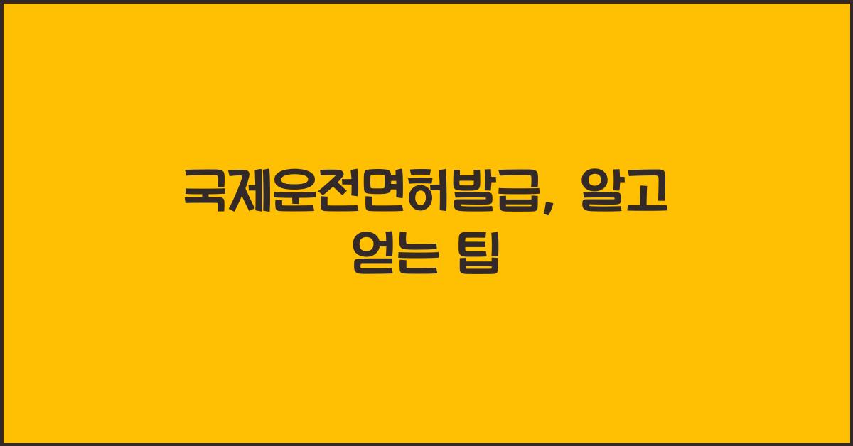 국제운전면허발급