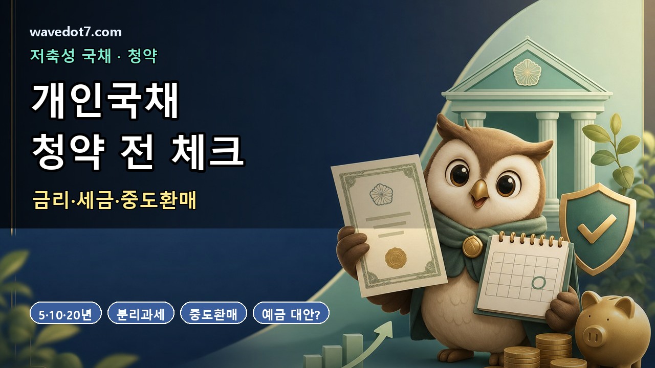 개인투자용 국채 2026 청약 방법 금리 세금 중도환매 썸네일