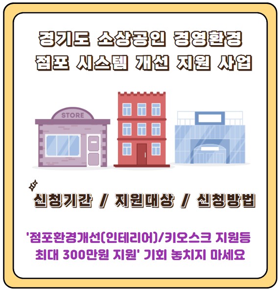 경기도소상공인 점포환경개선 지원 사업