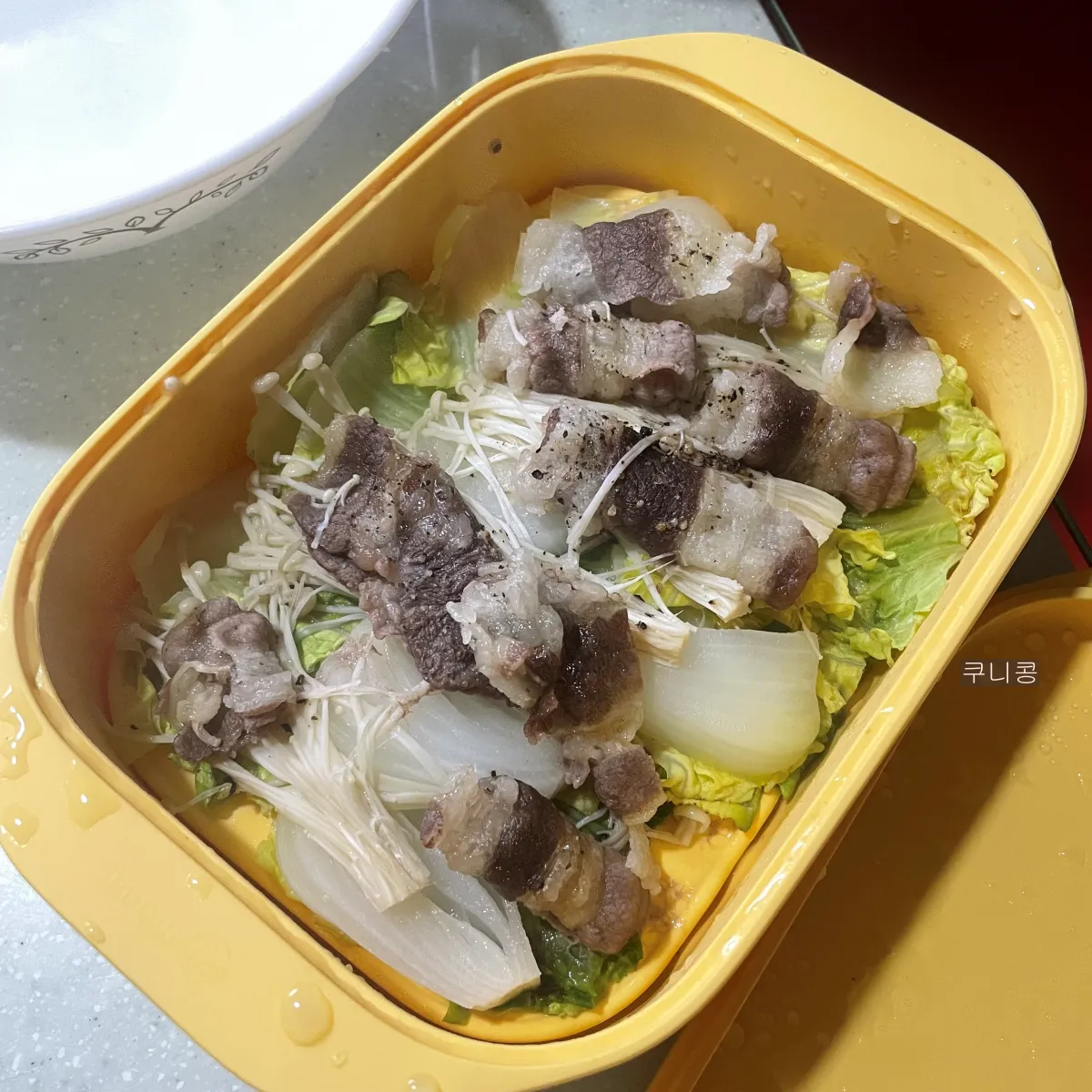 집에서-간단하게-전자레인지로-케일-찌는-방법,-실리만-찜기-사용후기