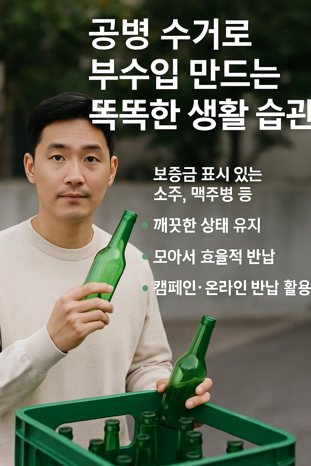공병 수거로 부수입 관련 사진
