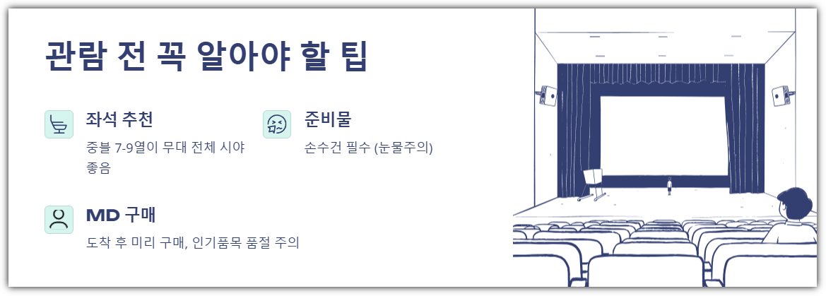 관람 전 꼭 알아야 할 팁