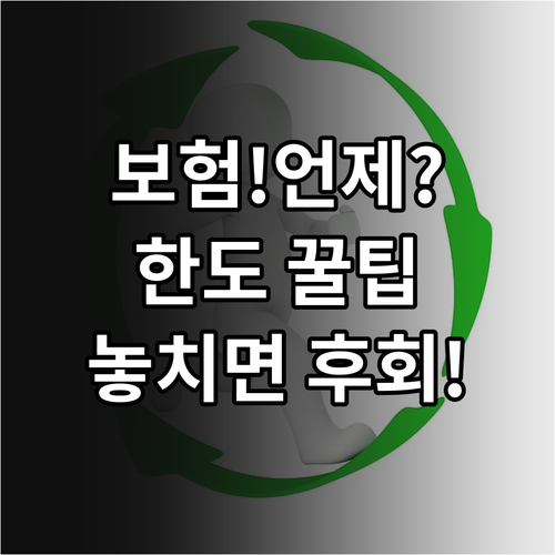 해외여행자보험 비교 가입 시점 및 의..