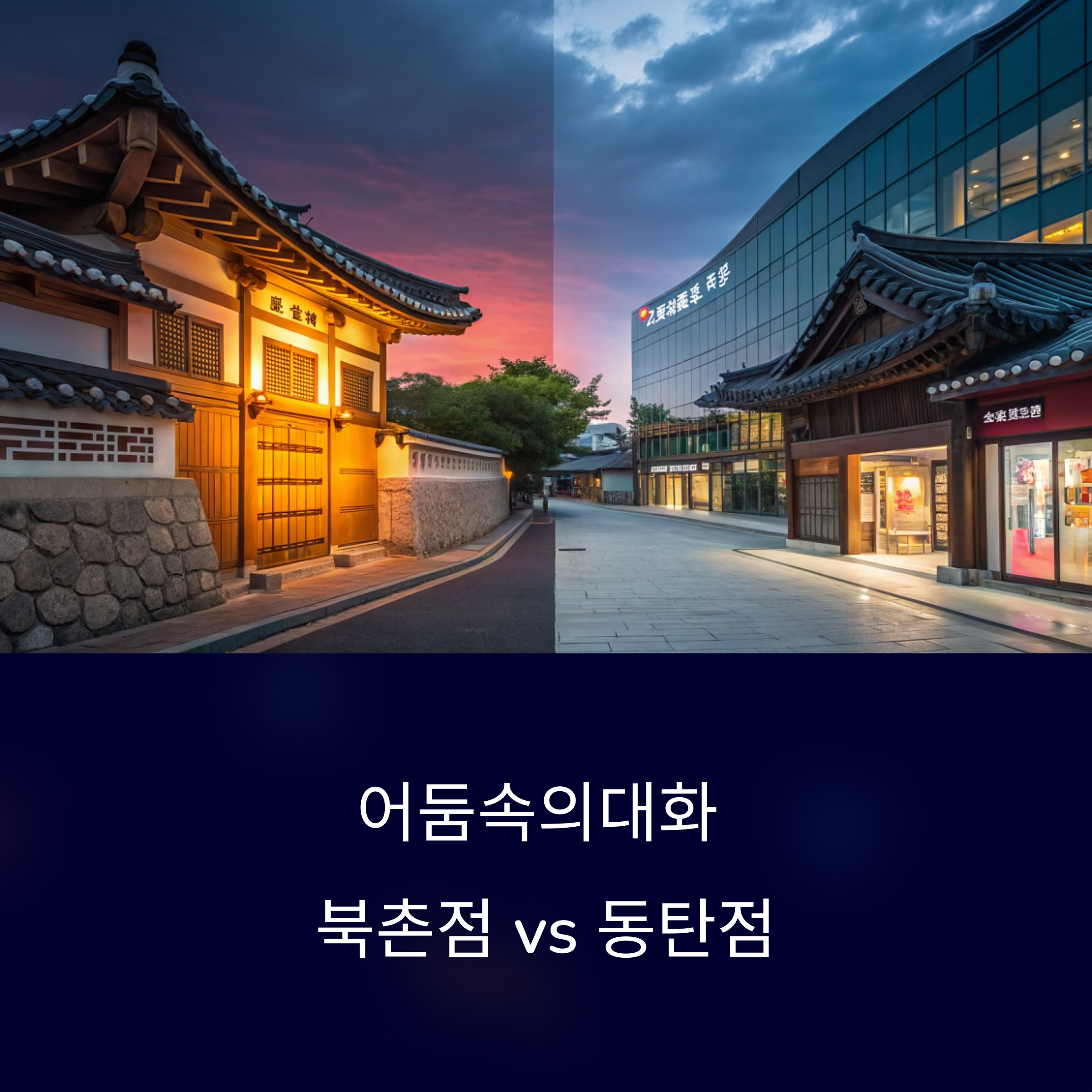 어둠속의대화 두 지점 비교 완전 분석