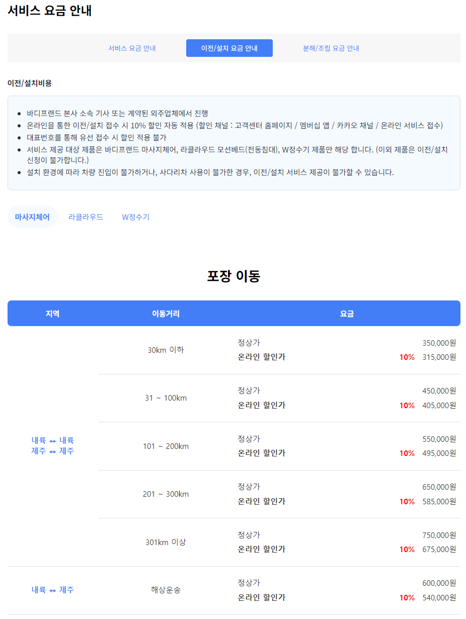 바디 프랜드 이동