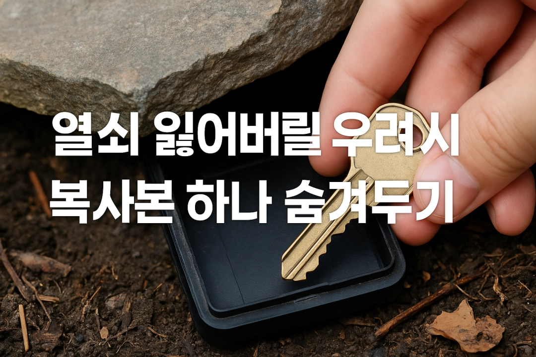 쉽게 잃어버리는 열쇠? 여분 열쇠를 숨겨두면 걱정 끝