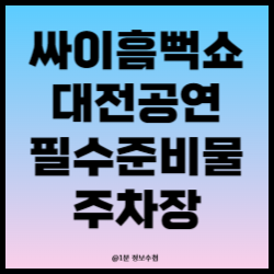 싸이흠뻑쇼 대전 잔여석 준비물 주차장 대중교통 숙소 찜질방 여행