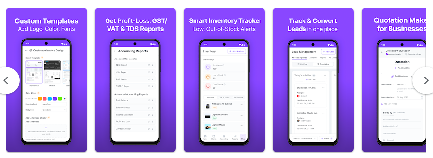 송장 견적 청구 앱, 송장 생성기, 견적 작성기, 전자 송장, 전자 운송장, 견적, 보고서 작성하기