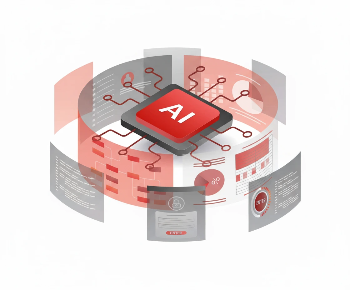 생성형 AI와 모니터링 툴 Zabbix 연결 가능성을 표현하는 일러스트