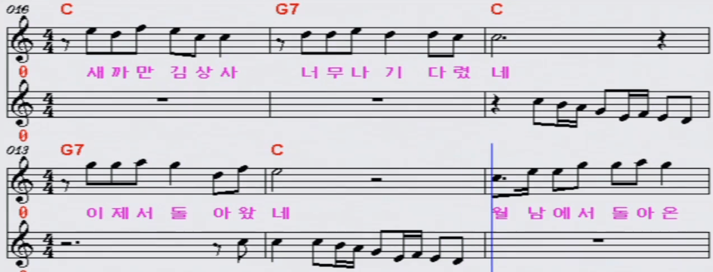 윙크(김추자) 월남에서 돌아온 김상사 악보
