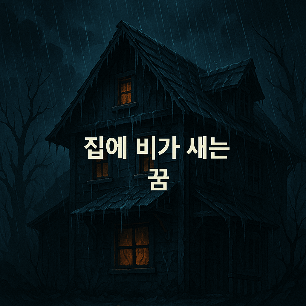 집에 비가 새는 꿈 해몽