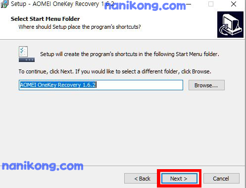 Aomei 윈도우 복원