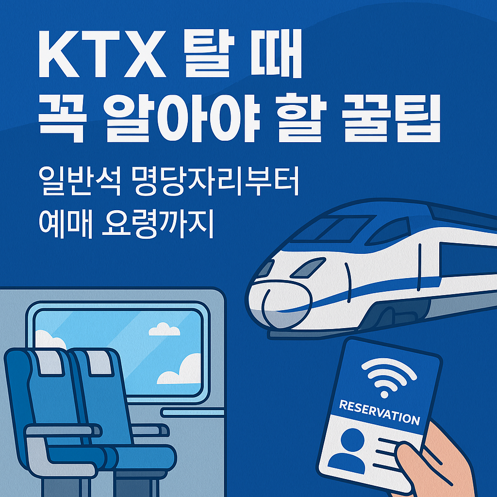 KTX 일반석 명당자리 꿀팁부터 예매요령까지
