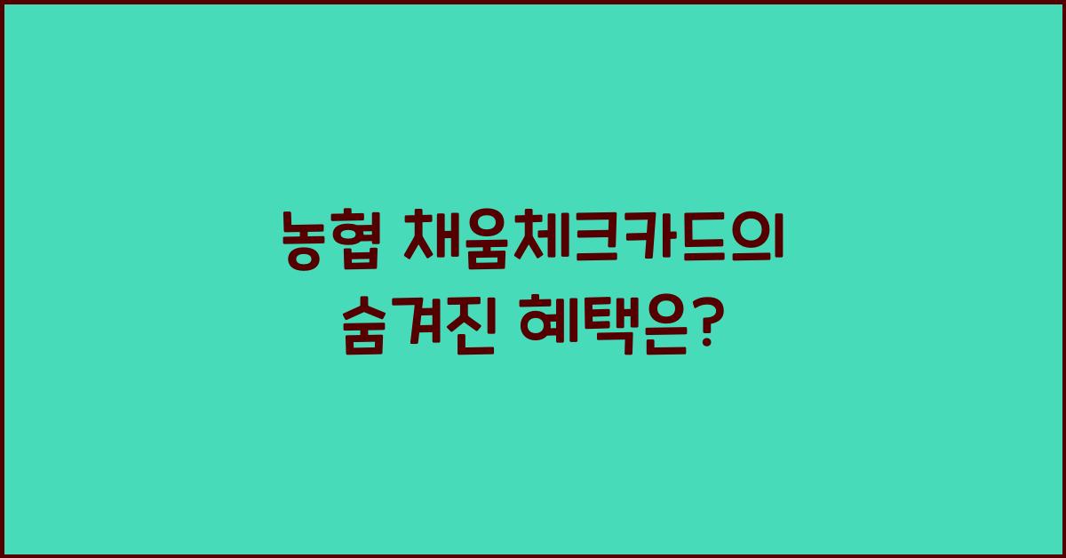 농협 채움체크카드