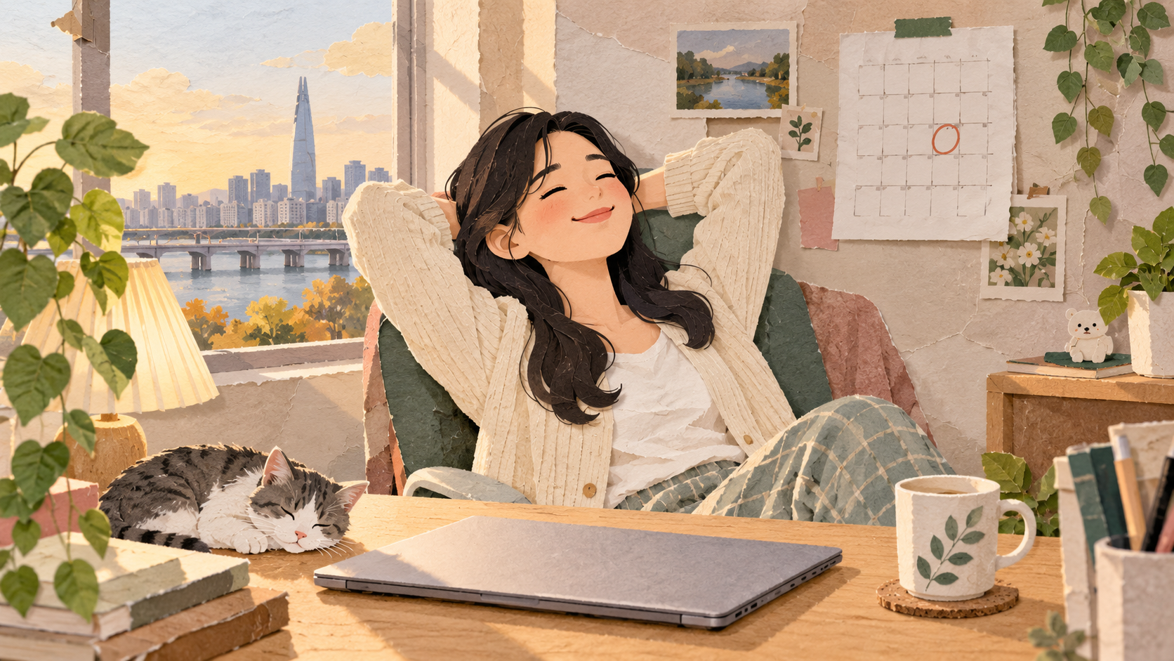 무료체험 끝낸 뒤 마무리 장면