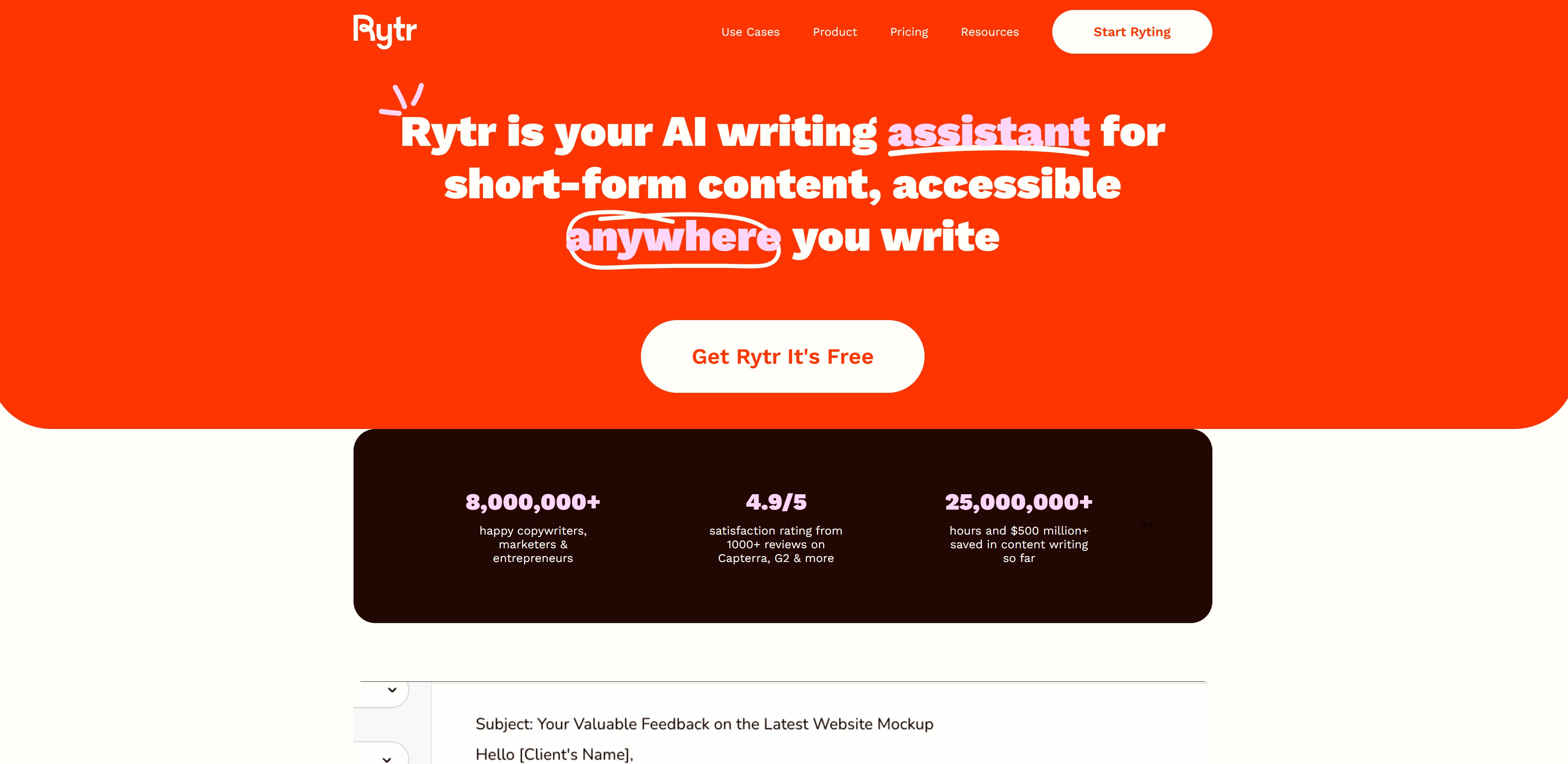 Top 8 AI Writing Sites Comparative Analysis - Rytr