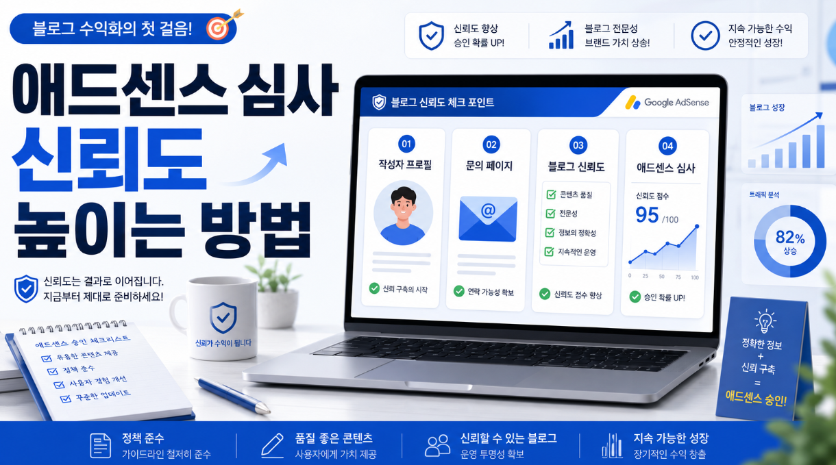 애드센스 심사에서 작성자 프로필과 문의 페이지로 블로그 신뢰도를 높이는 방법 이미지