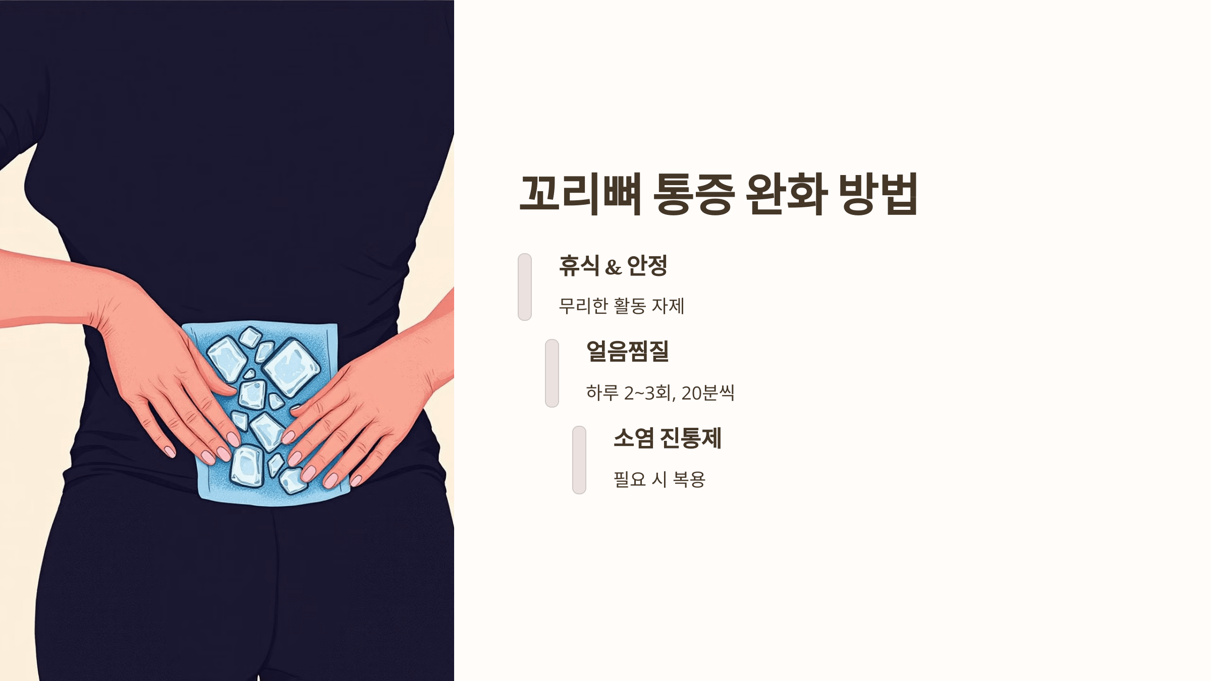 꼬리뼈 사진입니다.