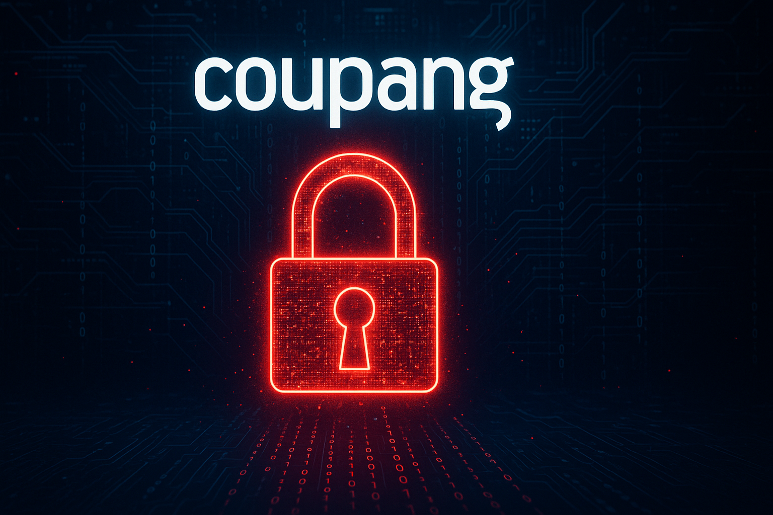 쿠팡 보안 침해 경고 이미지