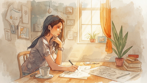ENTJ는 분명한 방향을 중요하게 생각하는 사람이다. 무언가를 시작하면 앞으로 어떻게 흘러갈지, 어떤 결과로 이어질지를 먼저 본다에 관한 그림입니다