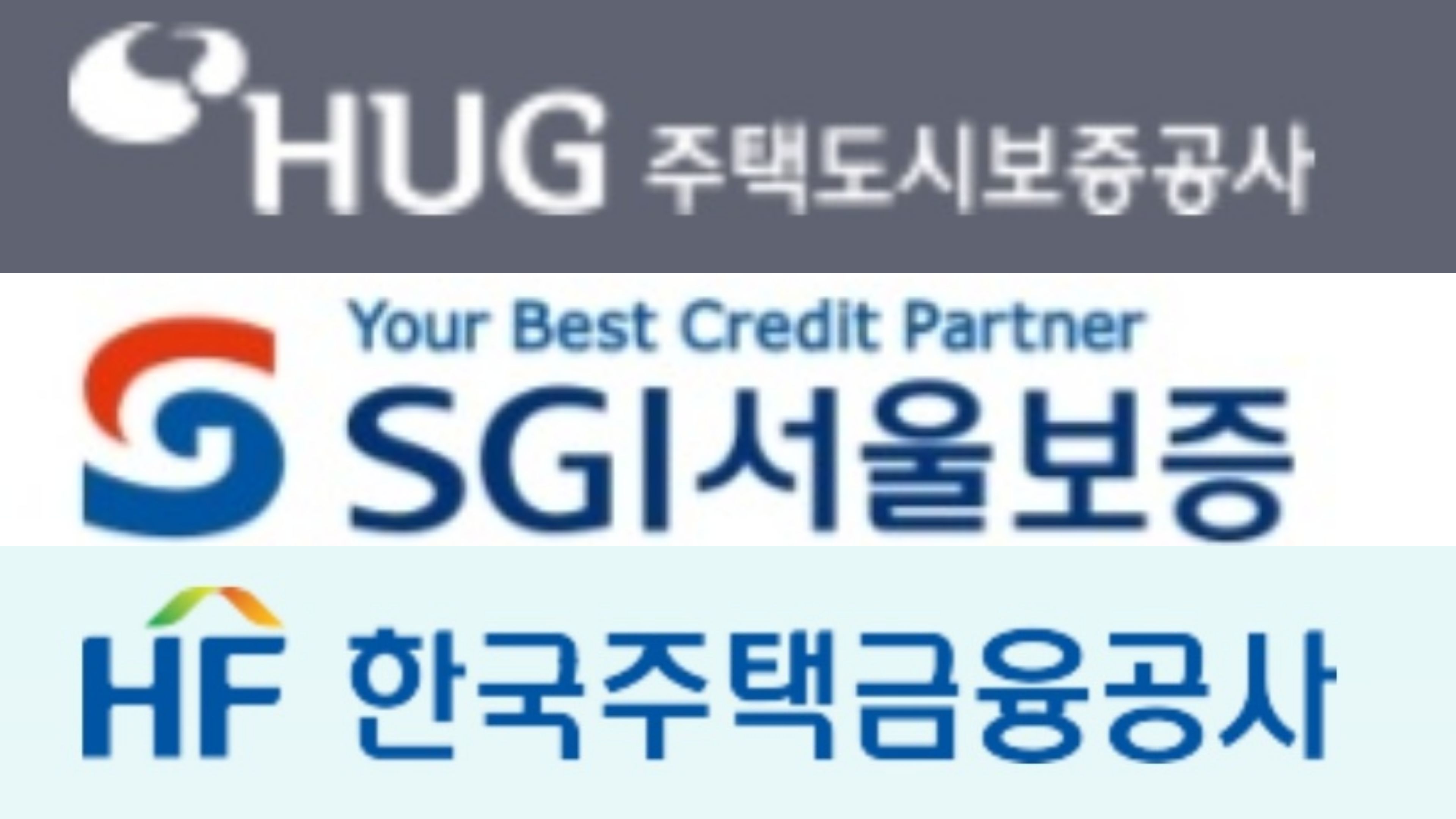 전세보증보험사(HUG, SGI, HF) 이미지