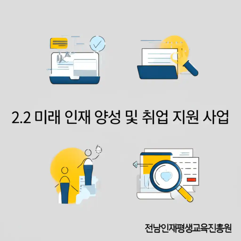 전남인재평생교육진흥원의 미래 인재 양성 및 취업 지원 사업, 학생들이 진로 멘토링에 참여하는 모습.