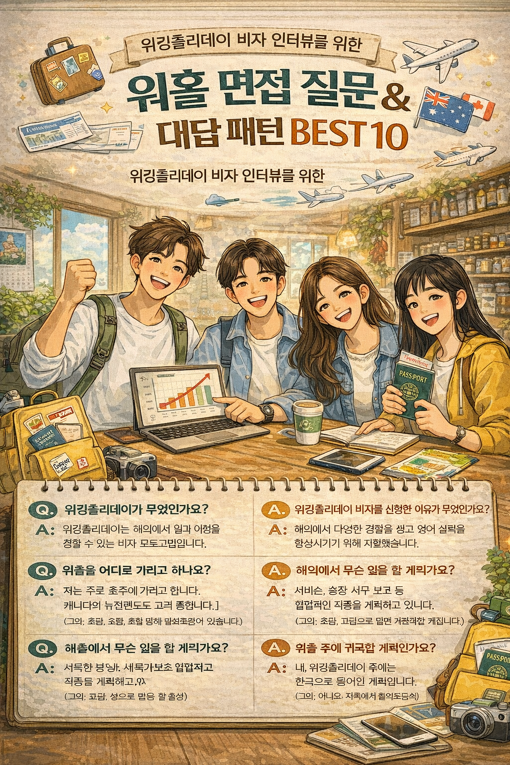 워킹홀리데이 관련 사진 첨부