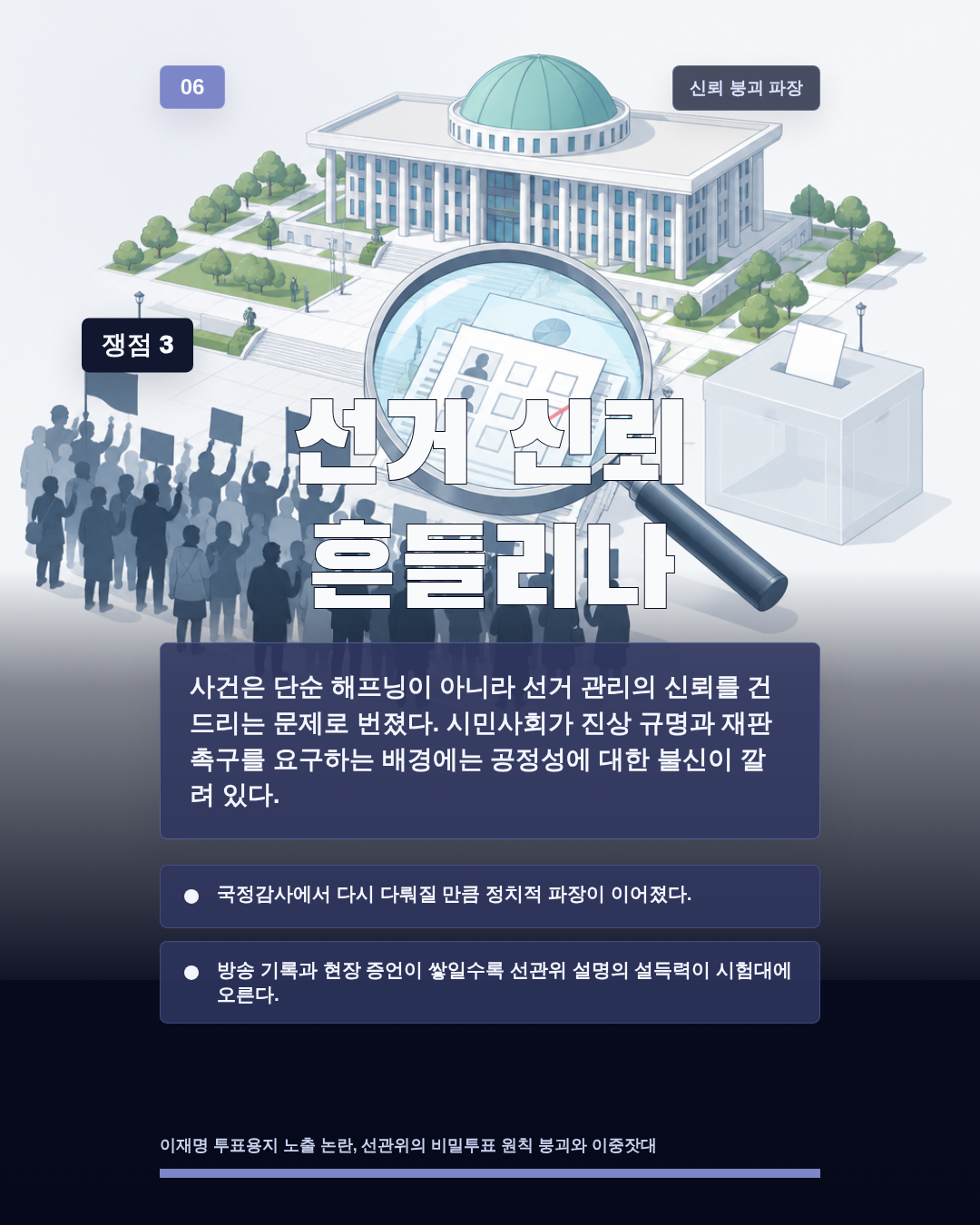 선거 신뢰 흔들리나