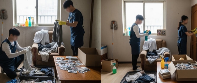 진도 고독사청소중