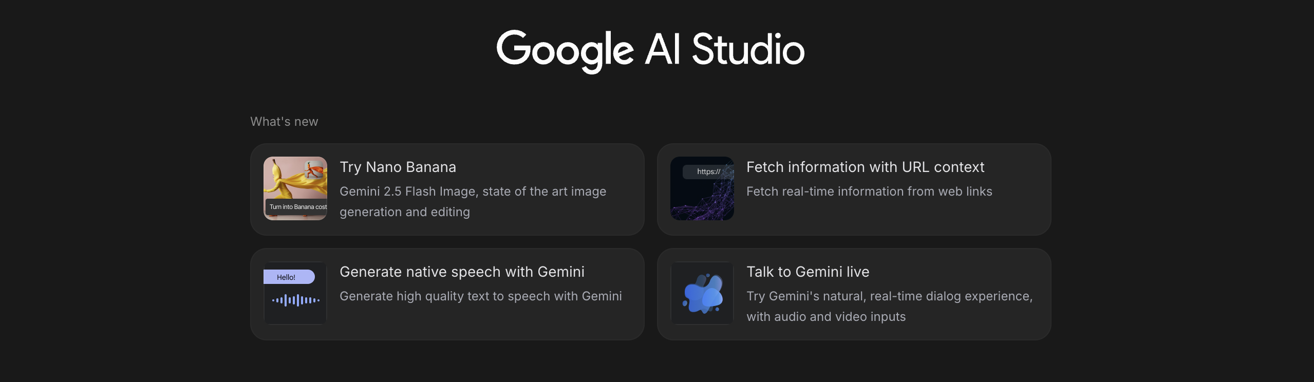 직관적이고 사용자 친화적인 Google AI Studio 인터페이스