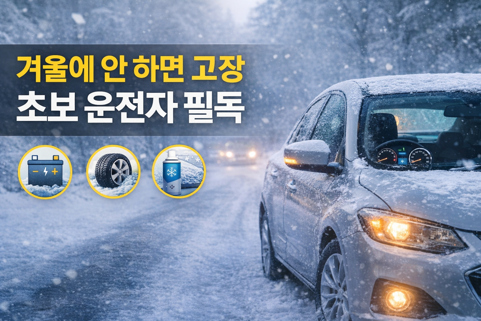 초보 운전자 필독! 겨울 차량 점검 해야 할 것들