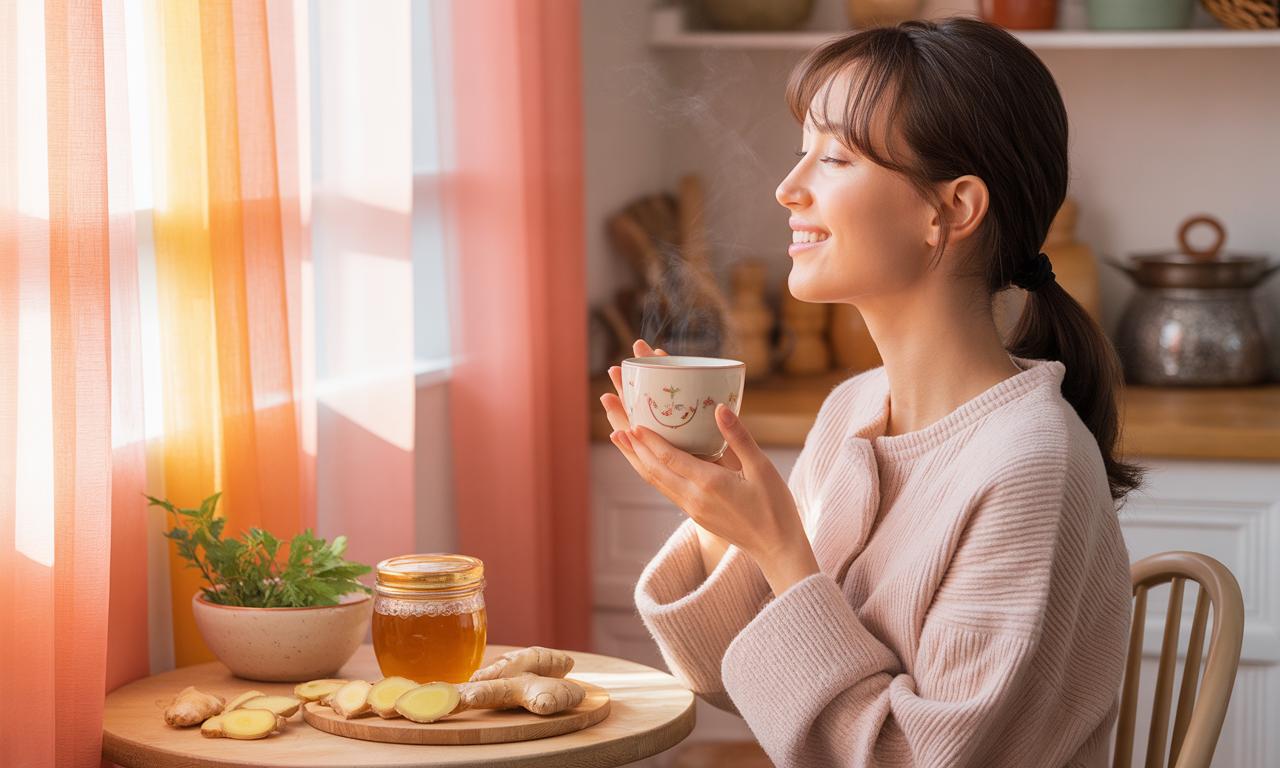 꿀물차-마시는-사진