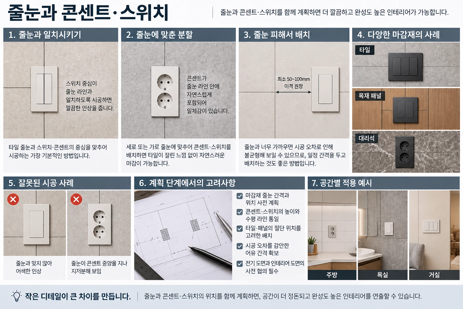 줄눈과 콘센트·스위치