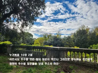 매일성경묵상과 사명(누가복음 10장 1-24절) 칠십 인의 제자를 파송하신 예수님_33