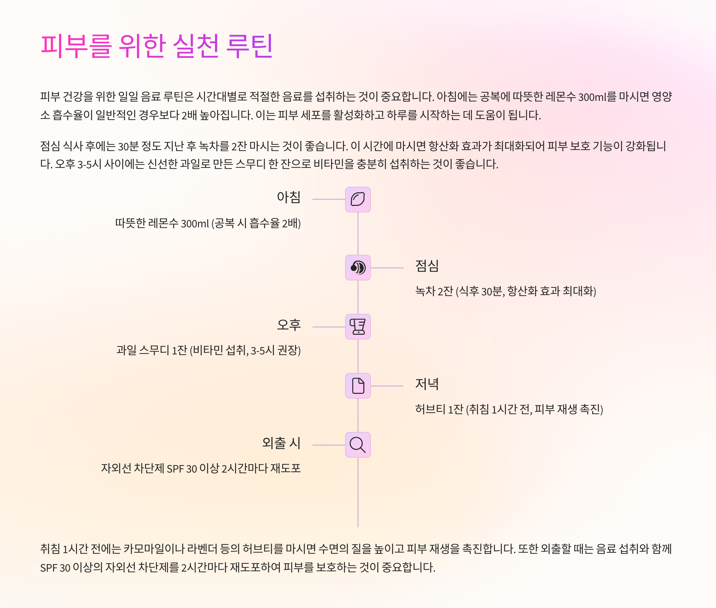 🧴 피부를 위한 실천 루틴