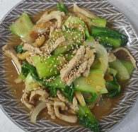 삼겹살 청경채 볶음 