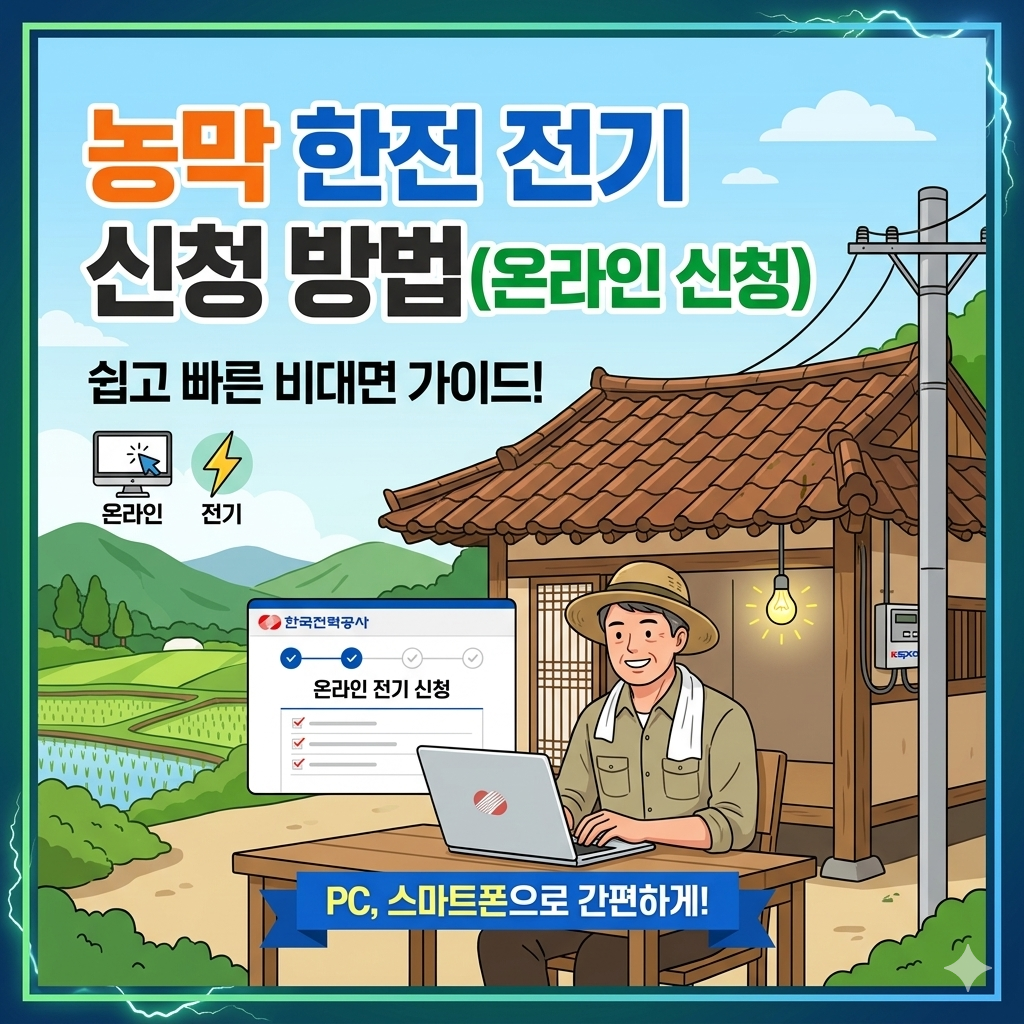 농막 한전 전기 신청 방법(온라인 신청)-리브워크