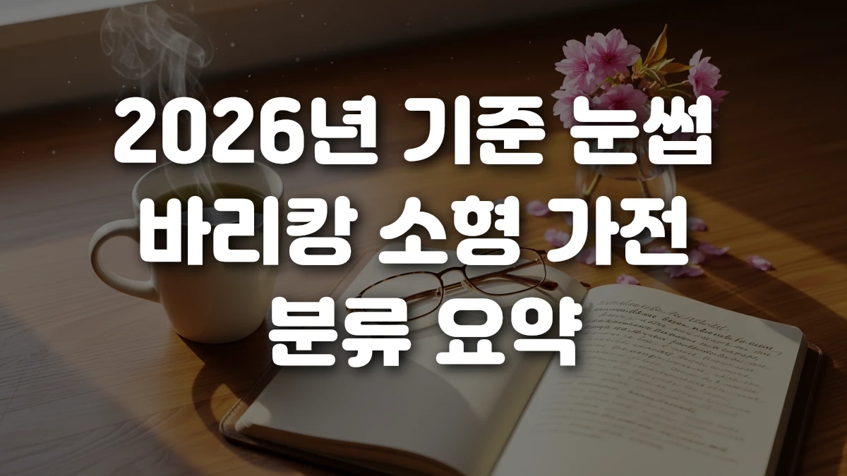 2026년 기준 눈썹 바리캉 소형 가전 분류 요약