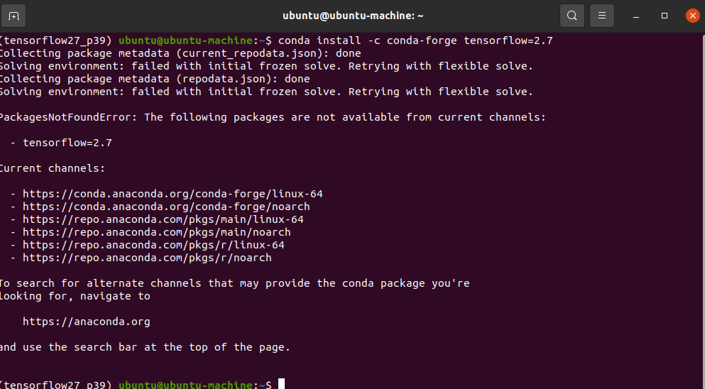 conda install