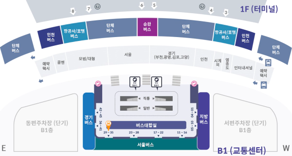 6002번 공항버스 승차장 T2