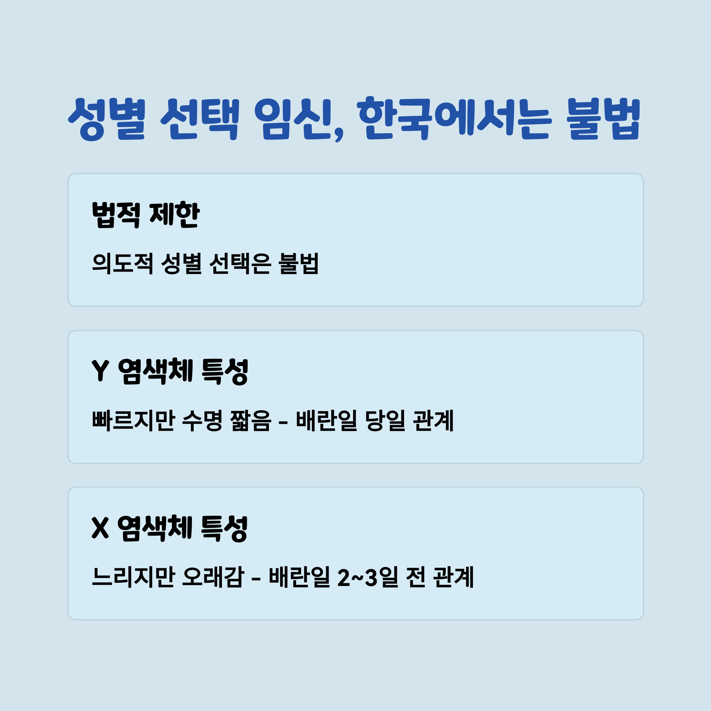 성별 선택 임신 – 한국에서의 법적 제한