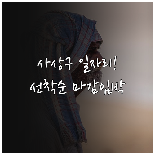 부산 사상구 시니어클럽 노인일자리 종..