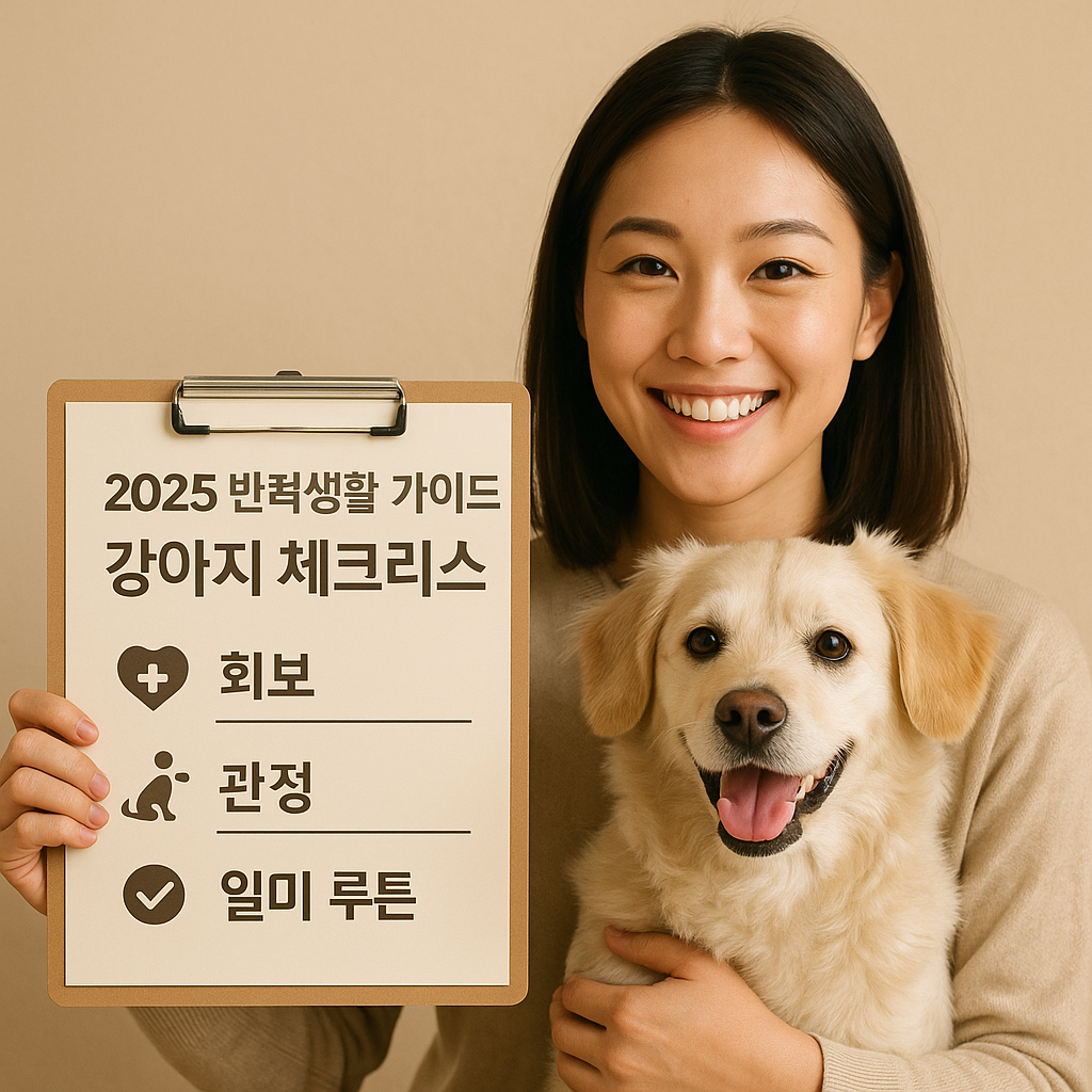 [2025 반려생활 가이드] 강아지 체크리스트 ｜ 건강·훈련·일상 루틴 정리