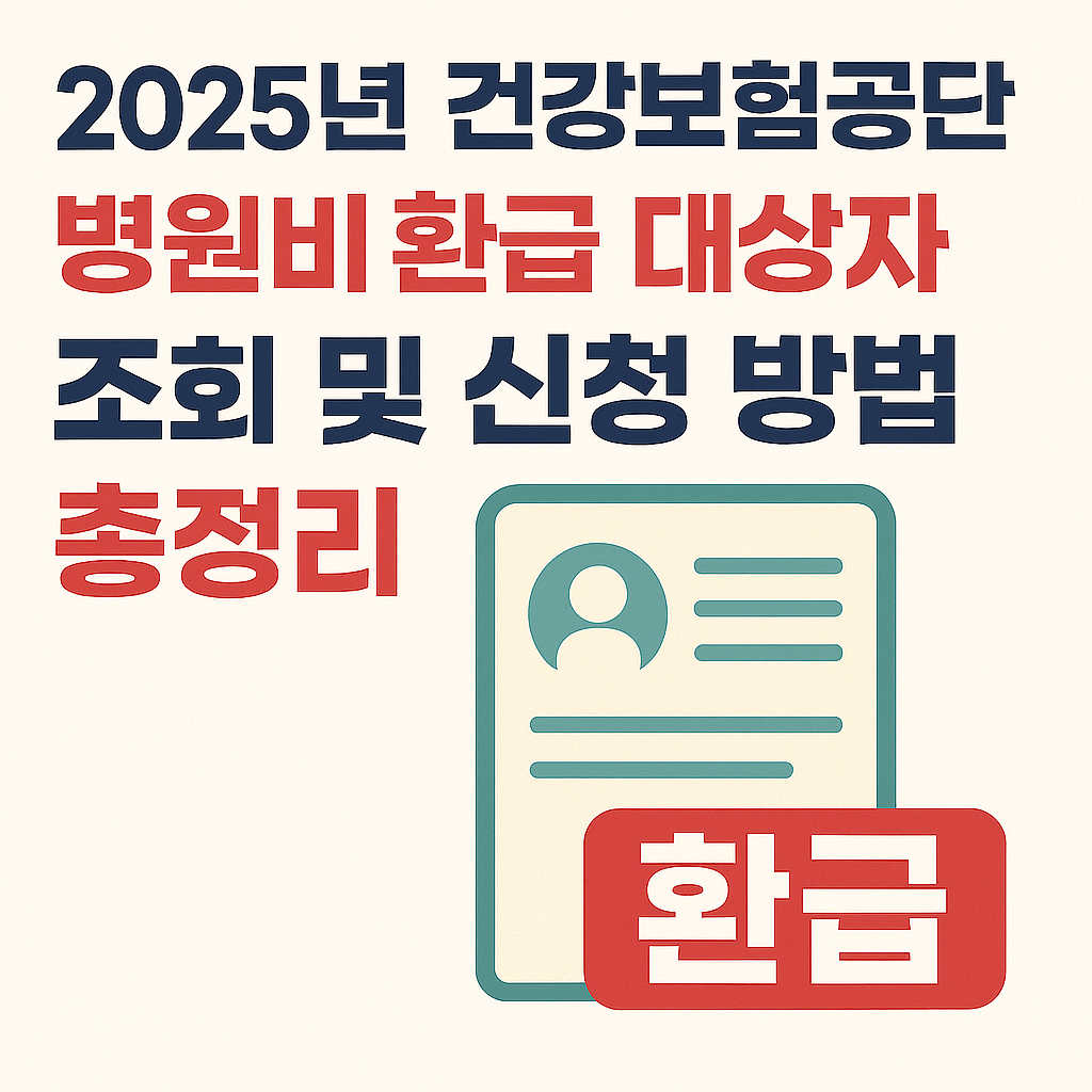 병원비 환급대상자 조회 및 신청방법 썸네일