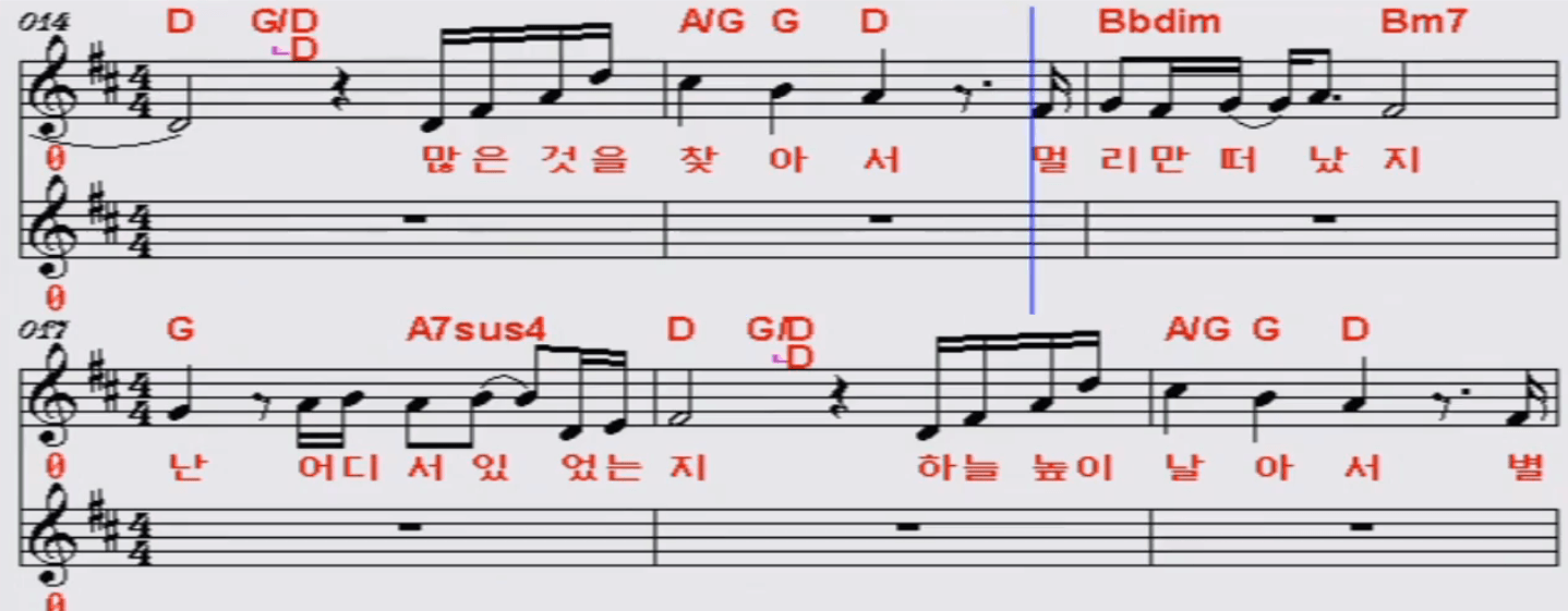 박정현(조용필) 이젠 그랬으면 좋겠네 악보