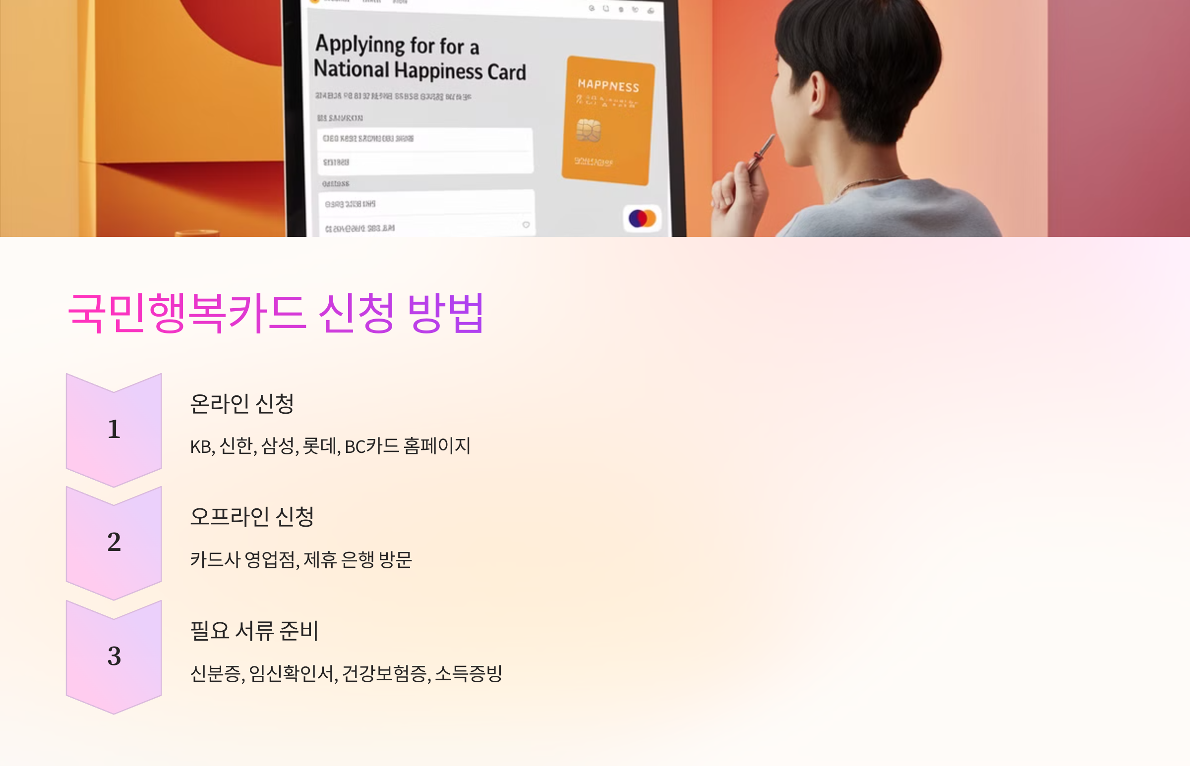 📝 국민행복카드 신청 방법