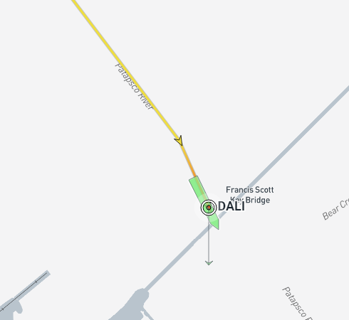 볼티모어 교각 부딪힌 곳