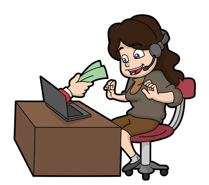 온라인 상담사 직업을 표현한 카툰