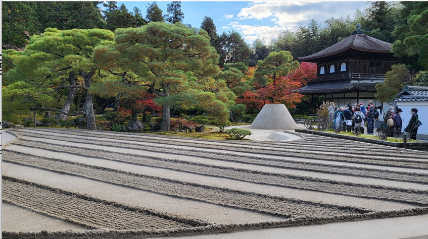 은각사 절의 경내모습