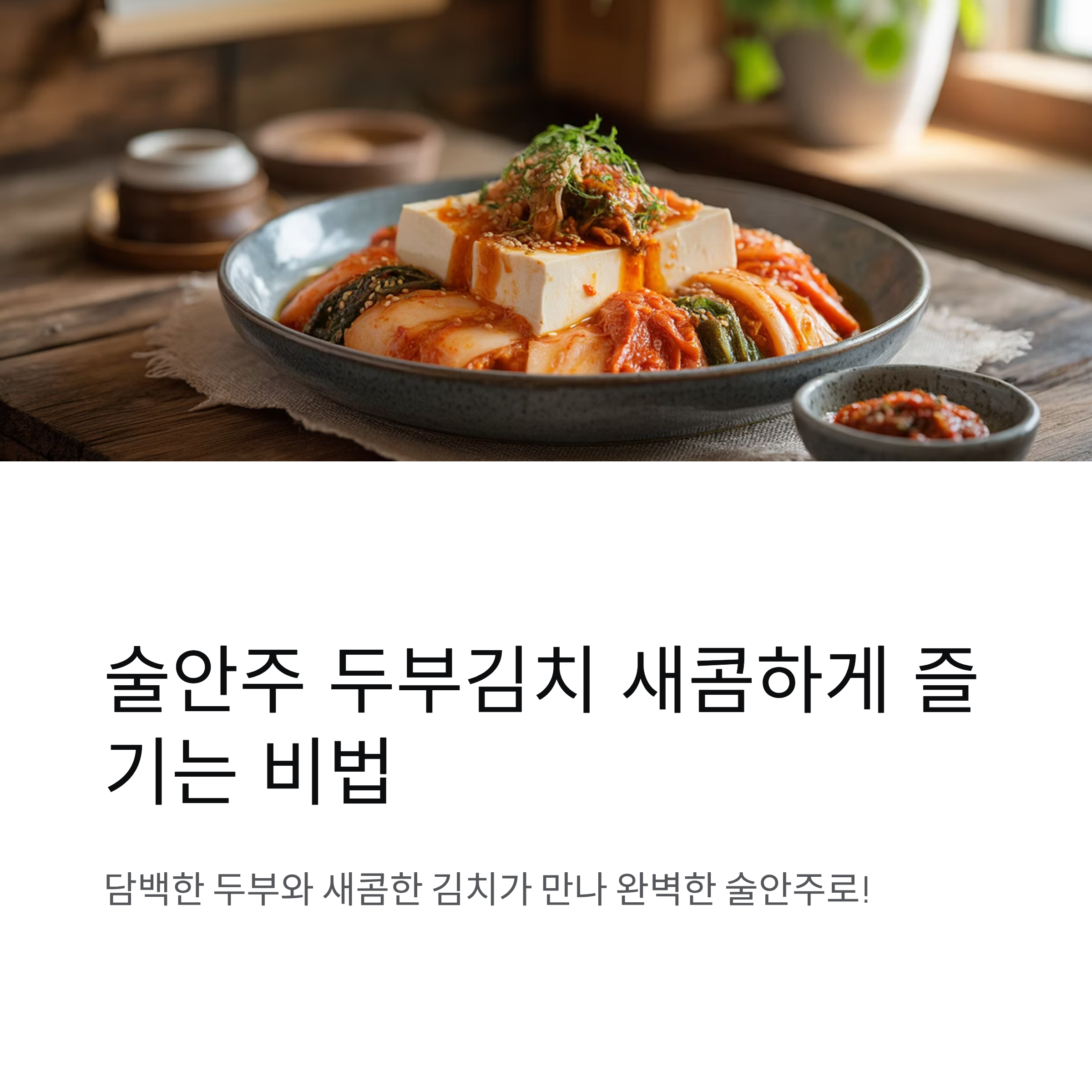 술안주 두부김치, 새콤하게 즐기는 비법